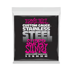 Ernie Ball 2248 Super Slinky Stainless Steel Wound Electric Guitar Strings - Gauge 09-42