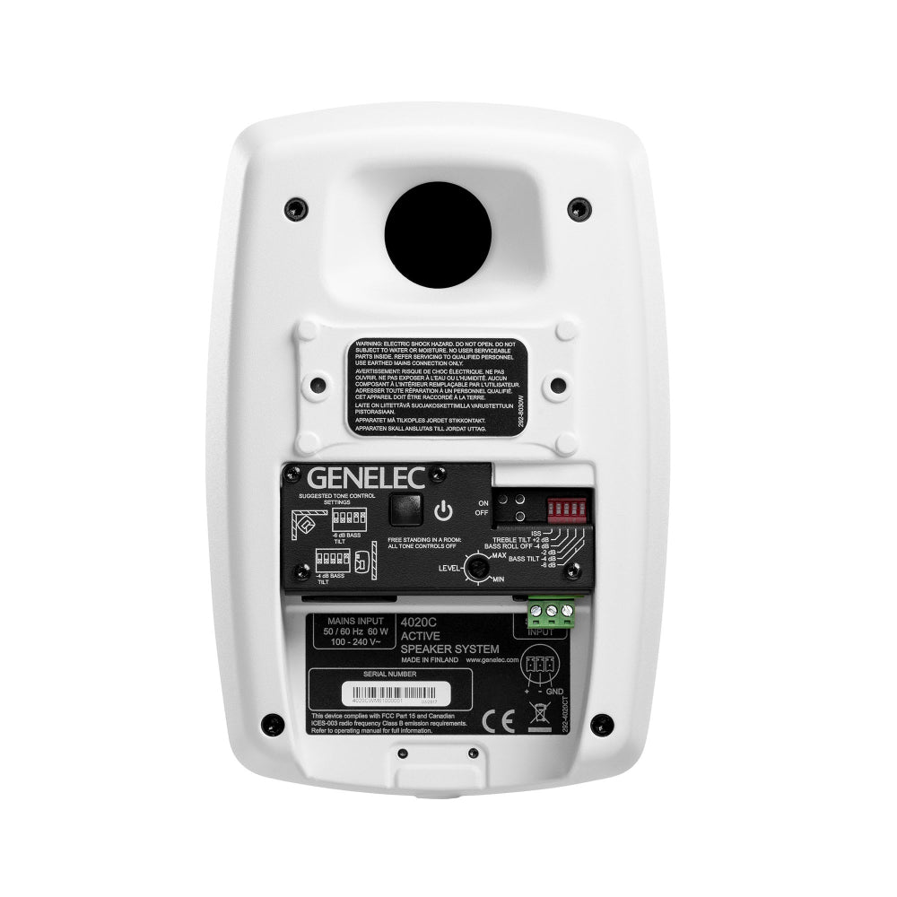 Genelec 4020C 2-Way 4" 100W Powered Installation Speaker (White) Sold as a single unit