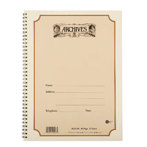 D'Addario B12S-48 Spiral Bound Manuscript Paper Book, 12 Stave, 48 Pages | Musical Instruments Accessories | Musical Instruments. Musical Instruments: Accessories By Categories, Musical Instruments. Musical Instruments: Acoustic Drums Accessories, Musical Instruments. Musical Instruments: Guitar & Bass Accessories, Musical Instruments. Musical Instruments: Percussion Accessories | D'Addario
