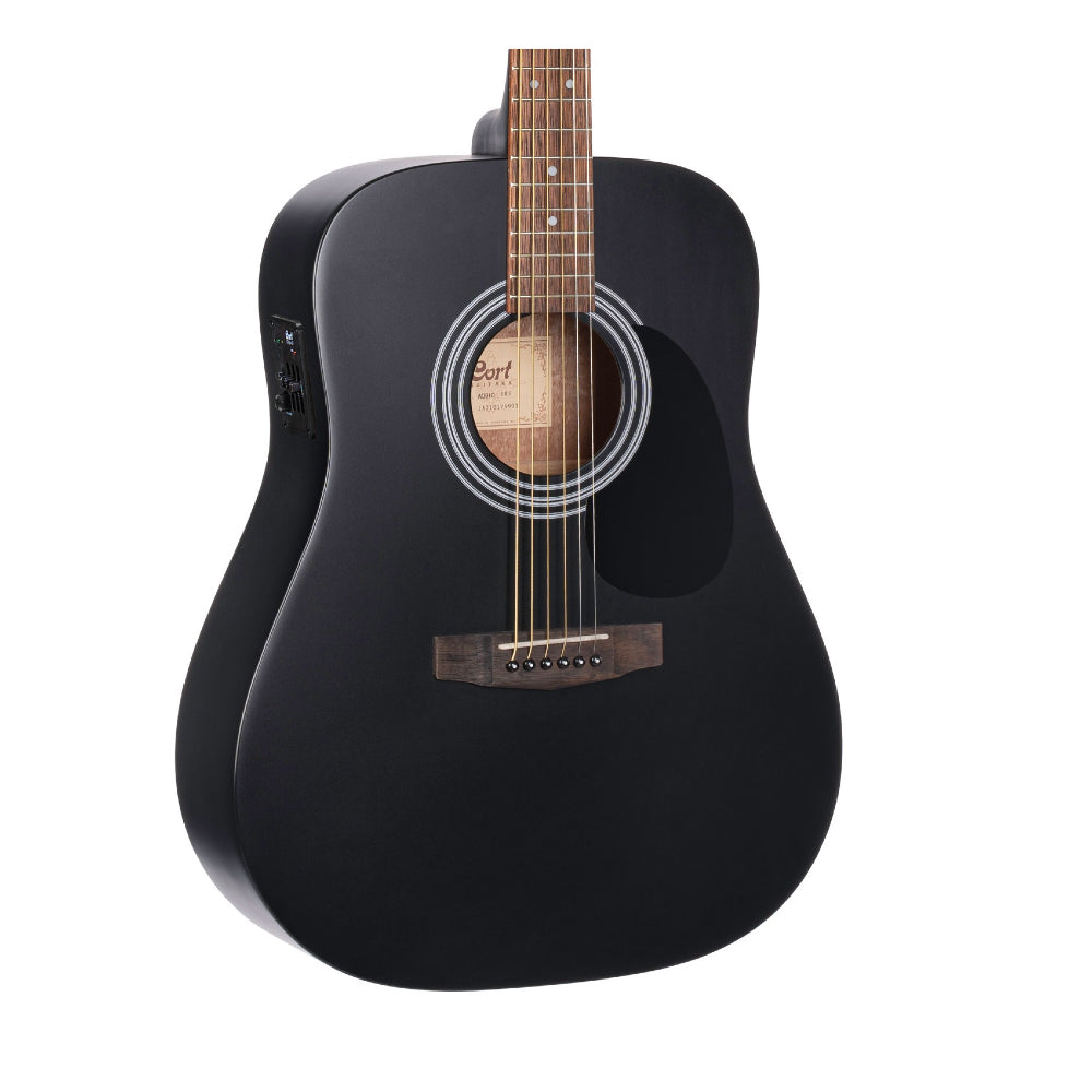 Cort AD810E-BKSBlack Satin Dreadnought Electro Acoustic Guitar