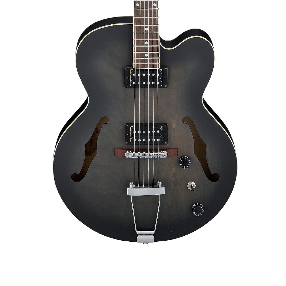Ibanez AF55 TKF Artcore Hollowbody Electro Acoustic guitar Archtop Cutaway - Transparent Black Flat