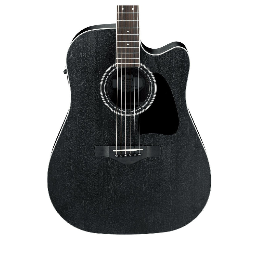 Ibanez AW84CE-WK Artwood Dreadnaught Acoustic Electric Guitar - Weathered Black Open Pore