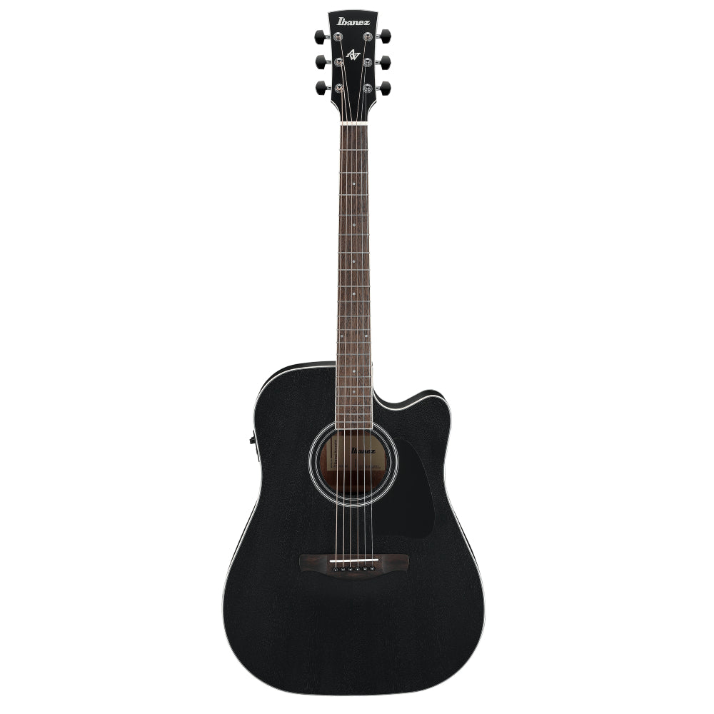 Ibanez AW84CE-WK Artwood Dreadnaught Acoustic Electric Guitar - Weathered Black Open Pore