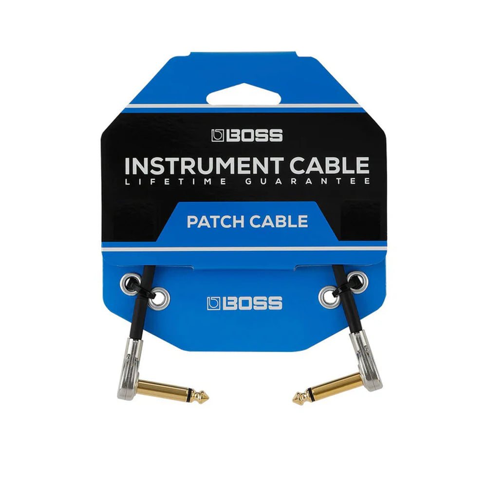 Boss BPC-8 Patch Cable 8-Inch Pancake Right-angled Connectors