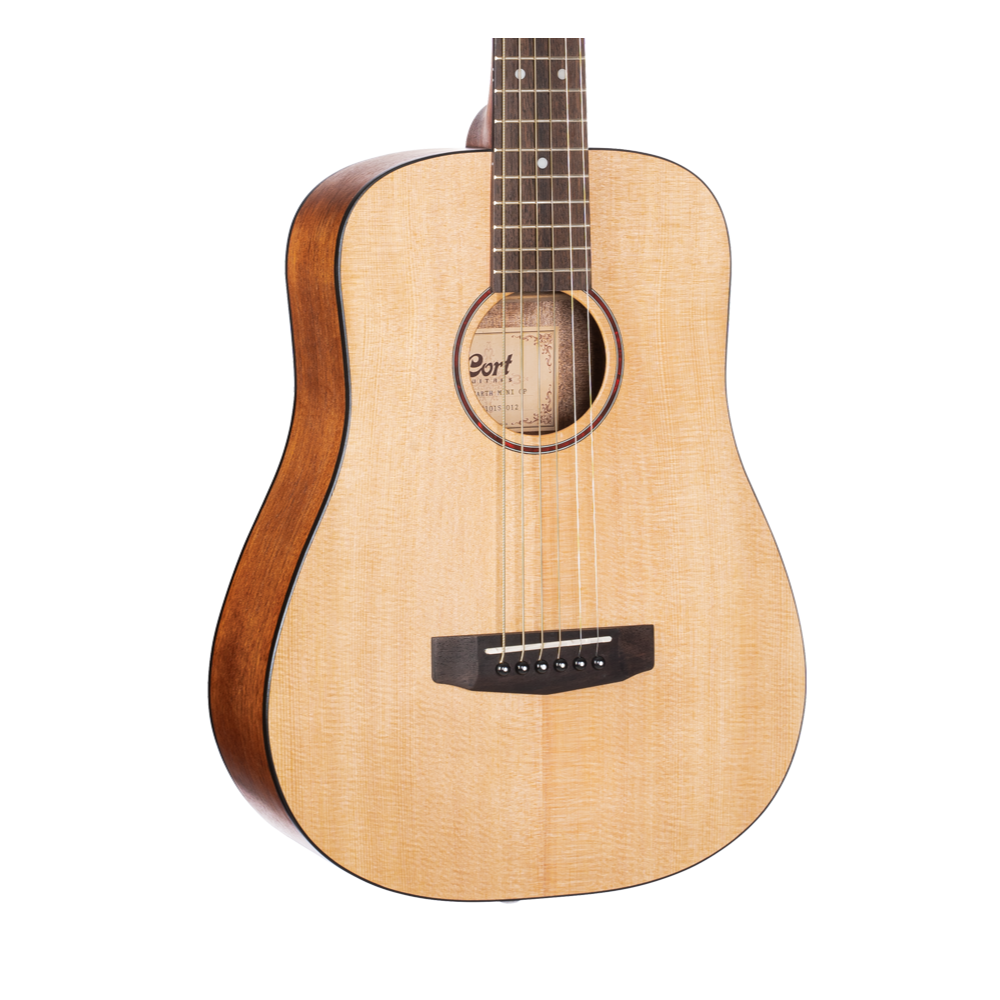 Cort Earth Mini OP 3/4 Sized Dreadnought Acoustic Dreadnought Guitar Open Pore W/ Bag