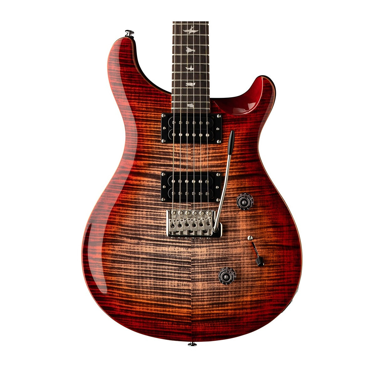 PRS SE Custom 24 CU44 CG Electric Guitar Charcoal Cherry Burst Finish - Includes PRS SE Gig Bag