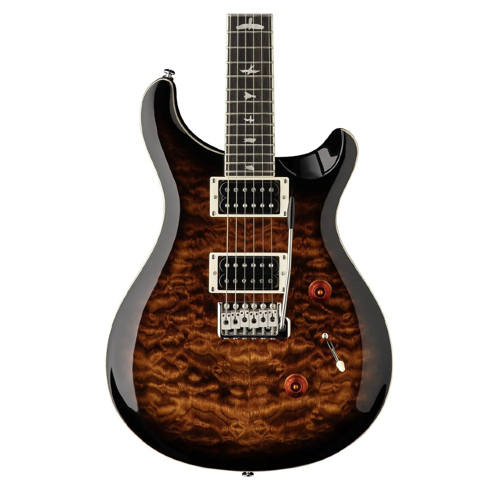 PRS SE Custom 24 CU44QQEIBBG Quilt Electric Guitar Black Gold Burst Finish - Includes PRS Gig Bag