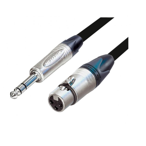 Cordial CMK22XLRFTRS|1M 1 Meter Balance Microphone Cable With Neutrik XLR Female - Neutrik TRS Jack