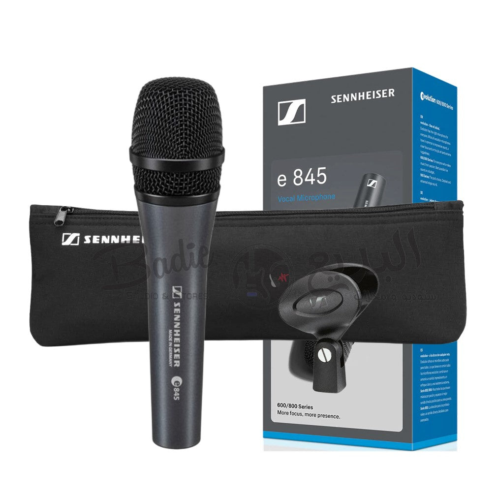 Sennheiser e845 Handheld Dynamic Supercardioid Microphone - Note: Microphone Cable Sold Separately
