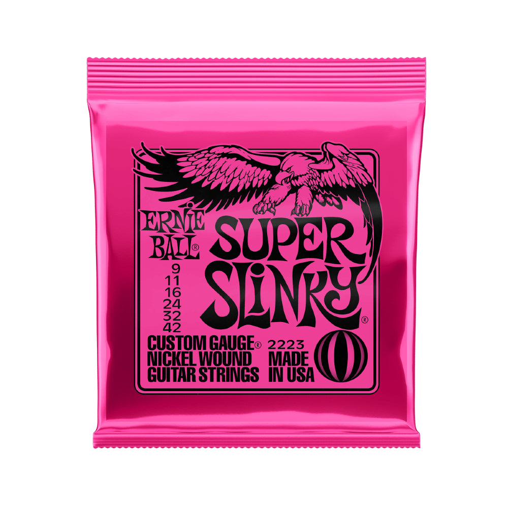 Ernie Ball 2223 Super Slinky Nickel Electric Guitar Strings, Gauge 9-42