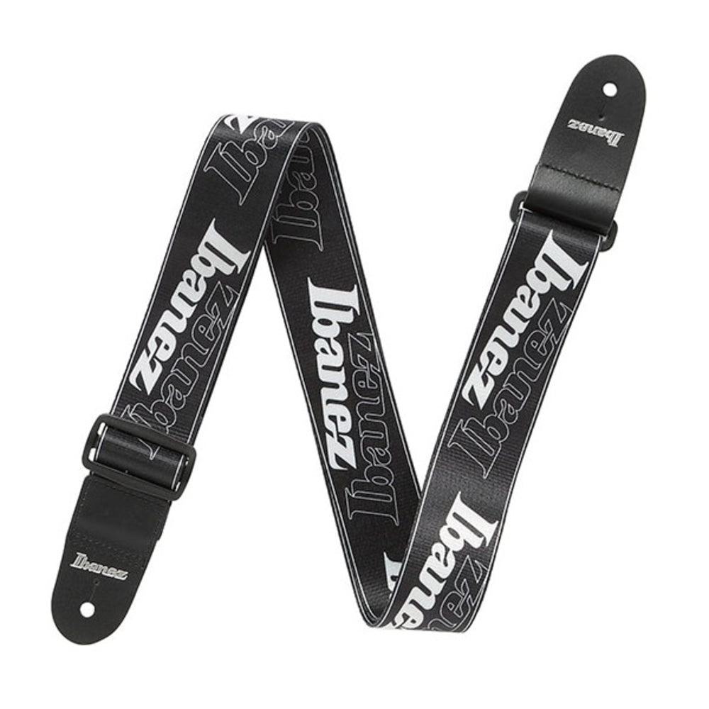 Ibanez GSD50-P6Guitar Strap Black White With Ibanez Logo