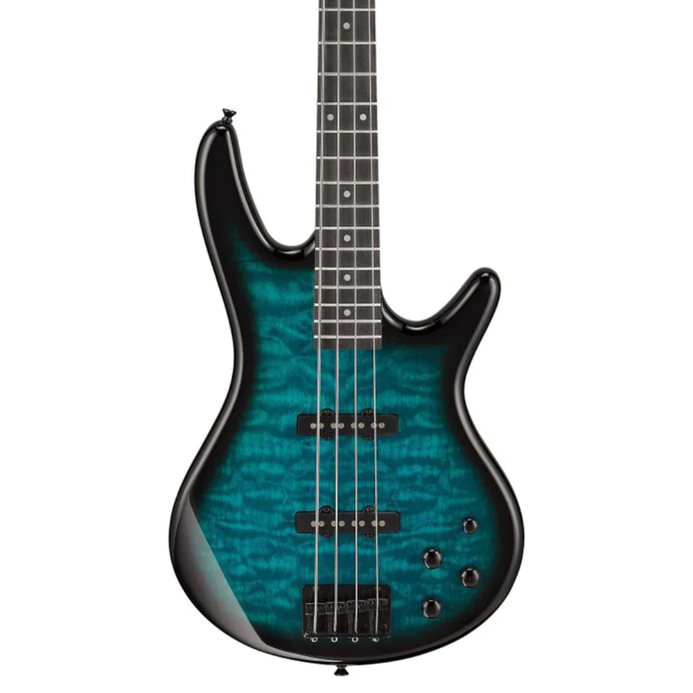 Ibanez Gio Series GSR280QA TMS 4-String Electric Bass Guitar - Transparent Marine Sunburst