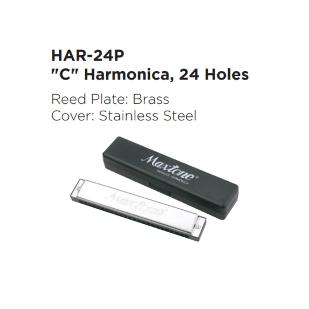 Maxtone HAR-24P Hamonica 24 Holes Key of C with Case