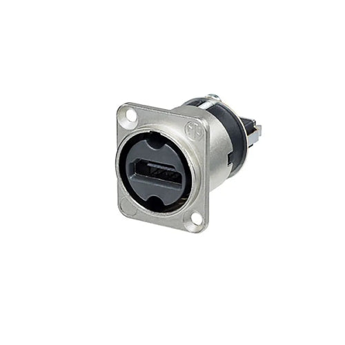 Neutrik NAHDMI-W HDMI 2.0 Feed Through Adapter D-Shape Housing IP65 (Nickel) | Professional Audio Accessories | Musical Instruments. Musical Instruments: Audio Adaptors, Professional Audio Accessories, Professional Audio Accessories. Professional Audio Accessories: Audio Adaptors, Professional Audio Accessories. Professional Audio Accessories: Cables & Connectors By Categories, Professional Audio Accessories. Professional Audio Accessories: Coupler Adaptors, Professional Audio Accessories. Professional Audi