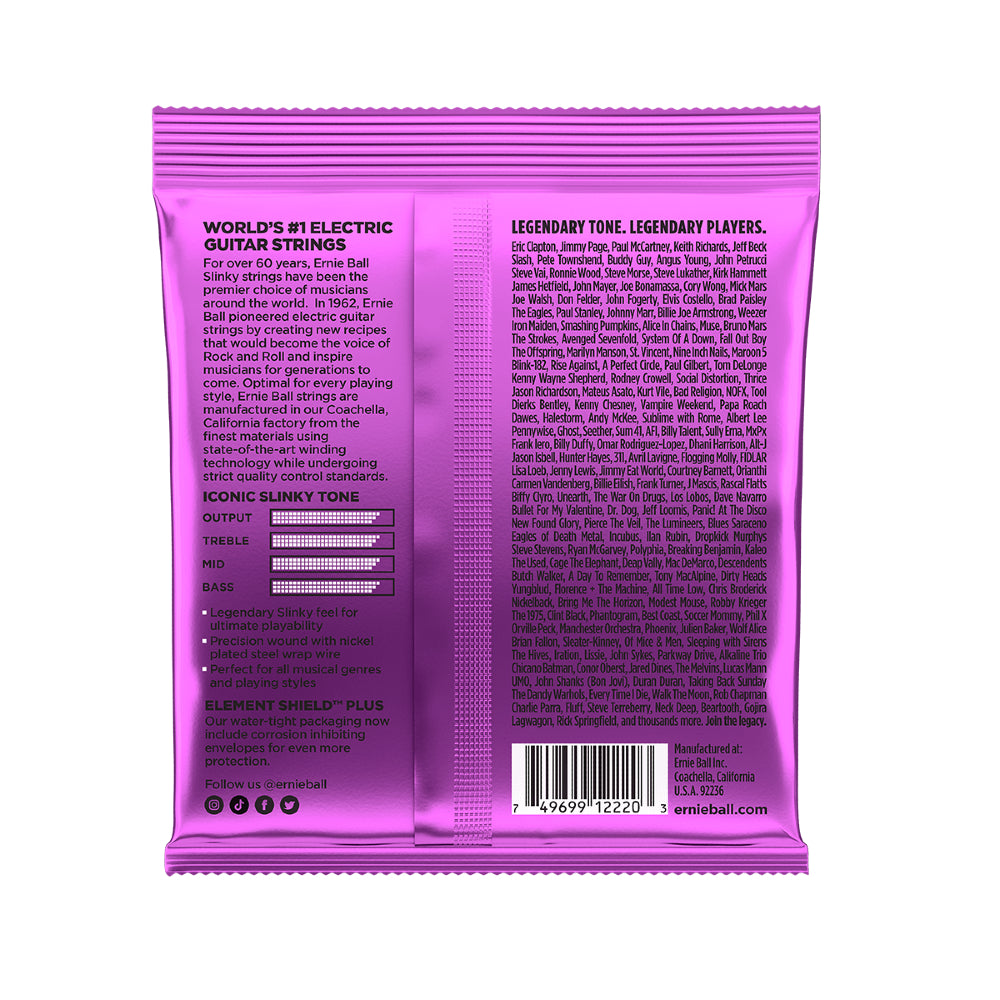 Ernie Ball 2220 Power Slinky Nickel Electric Guitar Strings, Gauge 11-48