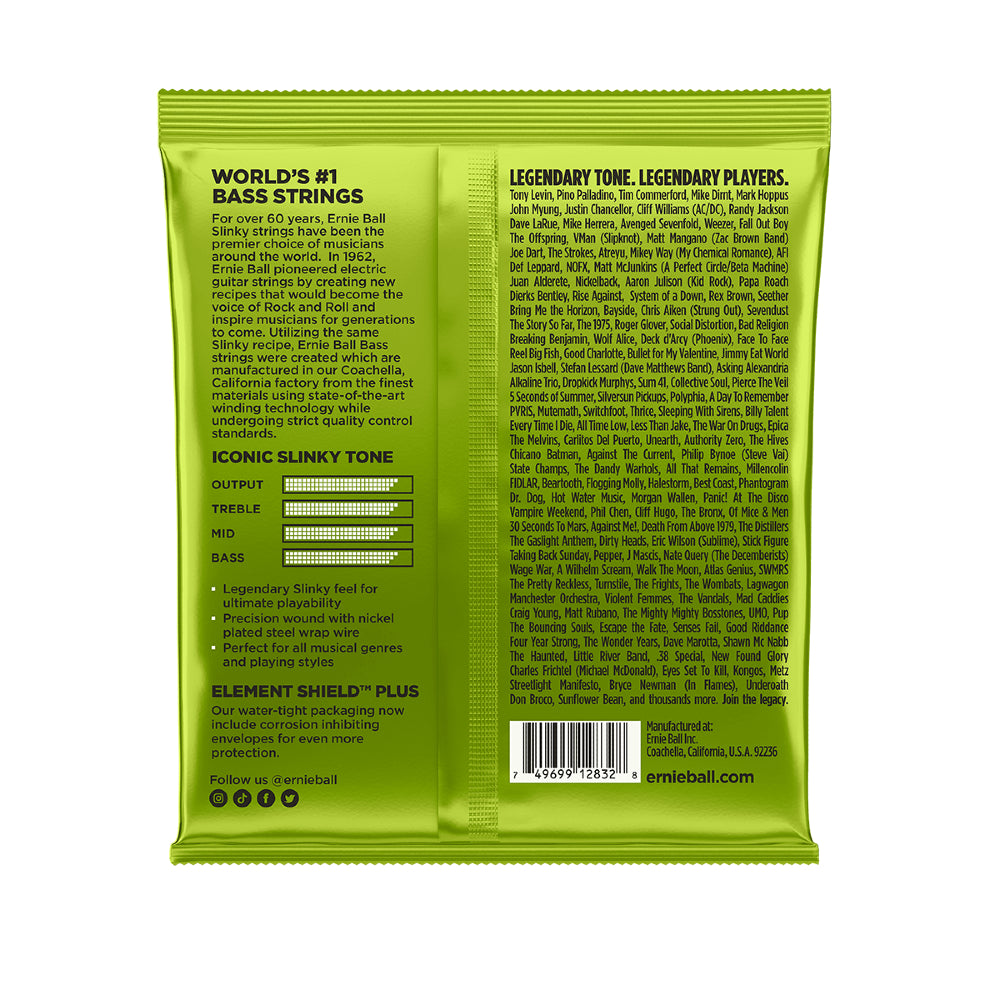 Ernie Ball 2832 Regular Slinky Nickel Wound 4 String Electric Bass Guitar Strings - Gauge 50-105