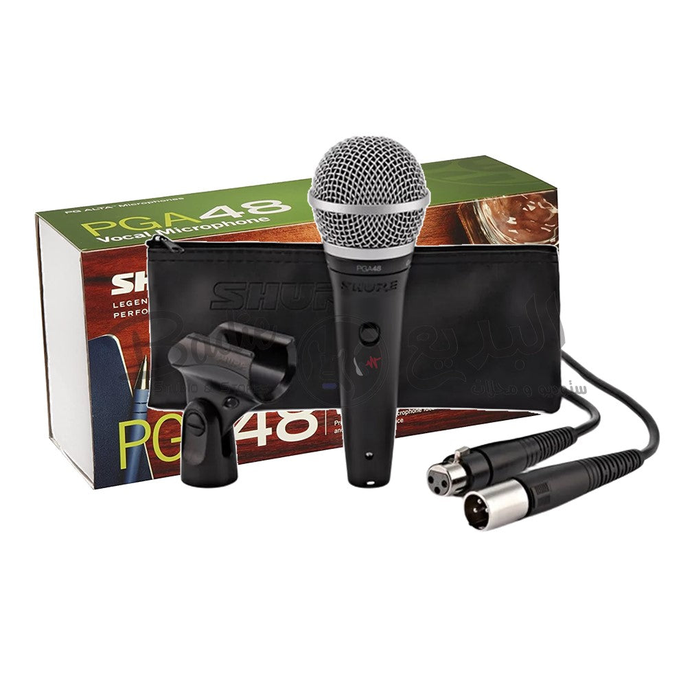 Shure PGA48-XLR Dynamic Vocal Microphone with XLR-to-XLR Cable
