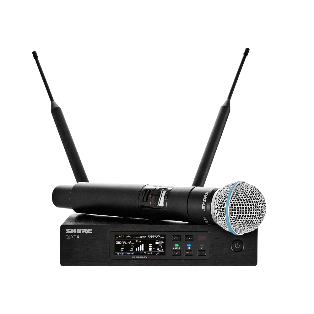 Shure QLXD24/B58 Digital Wireless Handheld Microphone System with Beta 58A Capsule - K51 (606-670 MHz)