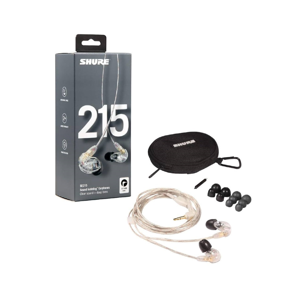 Shure SE215-CL Sound Isolating Earphones - Clear