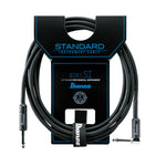 Ibanez SI10L Standard Series Guitar Instrument Cable 10 Foot Woven, Straight to angled, Black