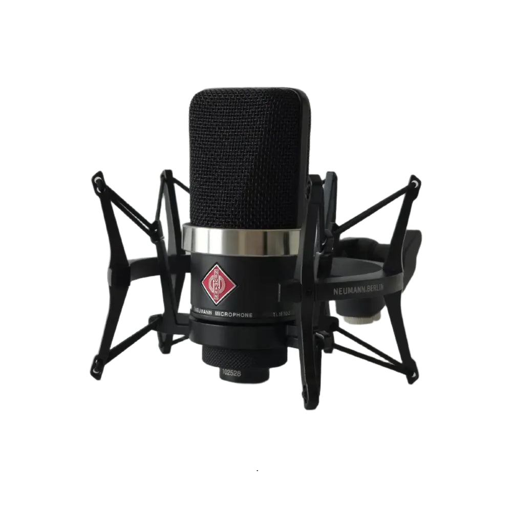 Neumann TLM 102 BK Studio Set Large-Diaphragm Cardioid Condenser Microphone with Shockmount (Black)