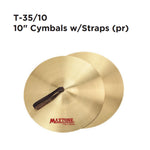 Maxtone T-35/10 Cymbals with Strap 10 inches 0.99 mm Thickness (sold by PAIR)
