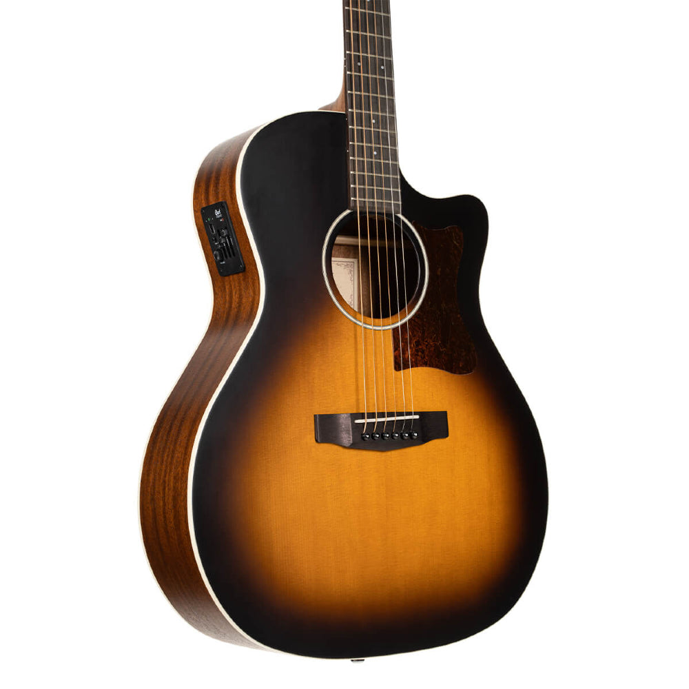 Cort GA1E-OPSB Electro Acoustic Guitar, Open Pore Sunburst