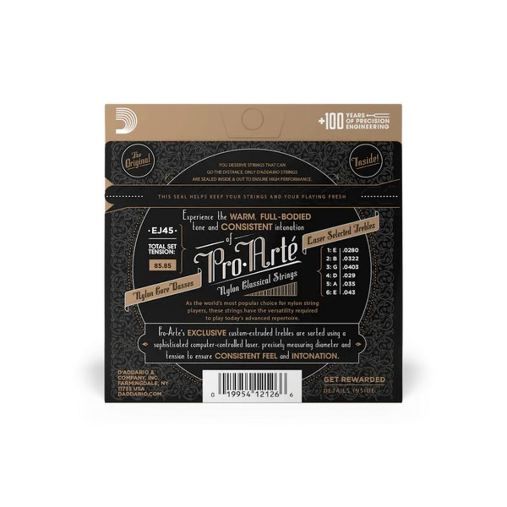 D'Addario EJ45 Pro-Arte Silver-Plated Classical Guitar Strings - Normal Tension