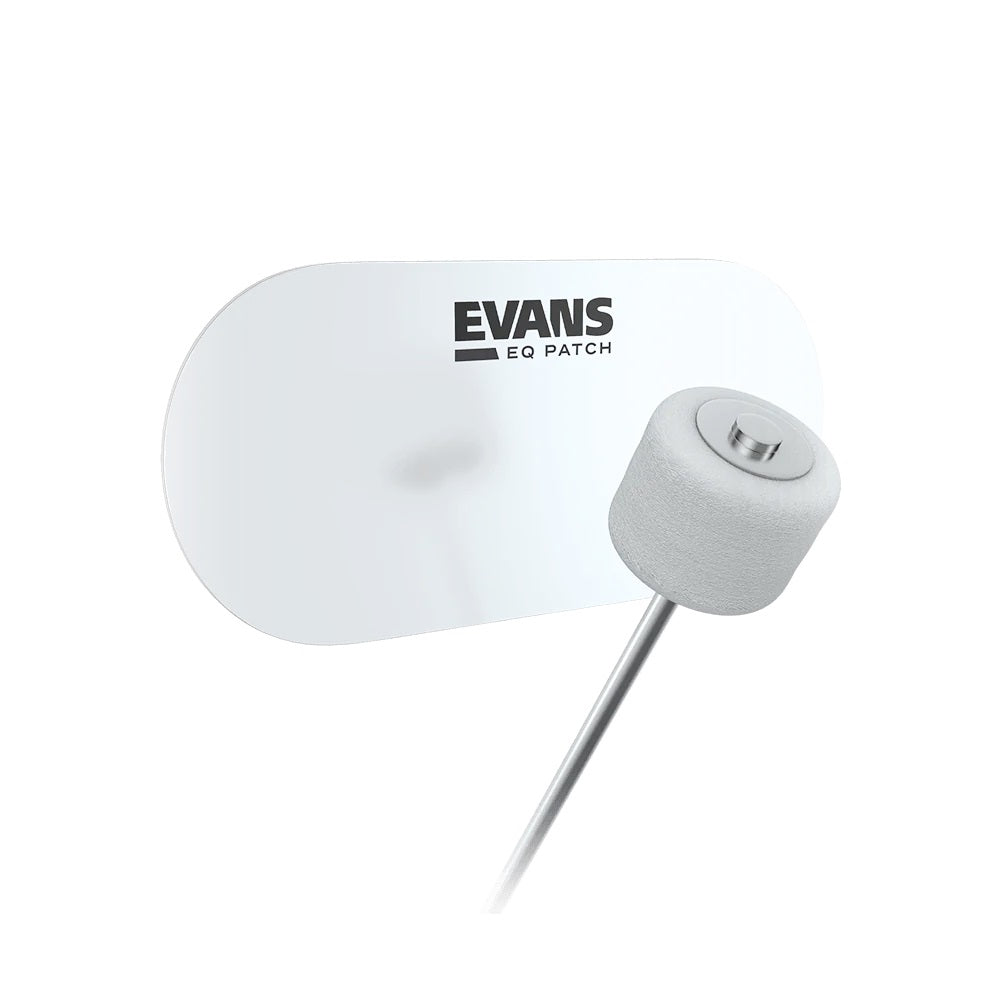 Evans EQPC2 EQ clear non-slip plastic bass drum patch for double-pedals
