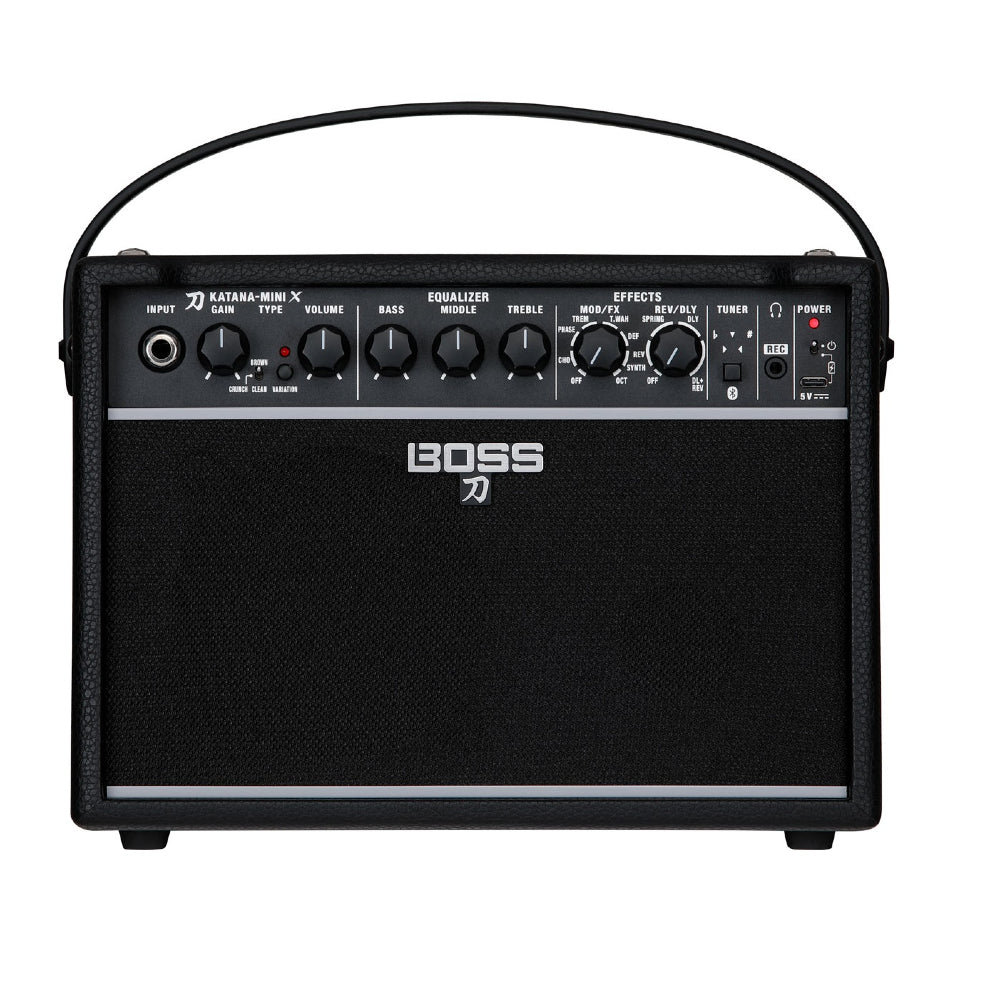 Boss Katana-Mini X 10-watt 1 x 5-inch Combo Amplifier / Rechargeable battery with up to 10 hours of continuous playing time