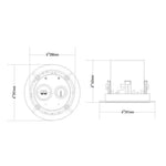 itc T-206CW 6-Inch PA Ceiling ABS Speaker 100V (7.5W, 15W, 30W)