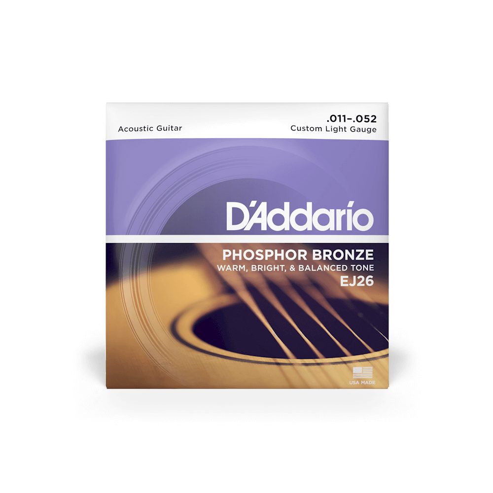 D'Addario EJ26 Phosphor Bronze Acoustic Guitar Strings - .011-.052 Custom Light | Musical Instruments Accessories | Musical Instruments. Musical Instruments: Accessories By Categories, Musical Instruments. Musical Instruments: Acoustic Guitar Strings, Musical Instruments. Musical Instruments: Strings By Categories | D'Addario