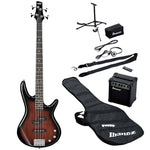 Ibanez Gio Series IJSR190U-WNS Jumpstart Electric Bass Guitar Starter Pack - Walnut Sunburst