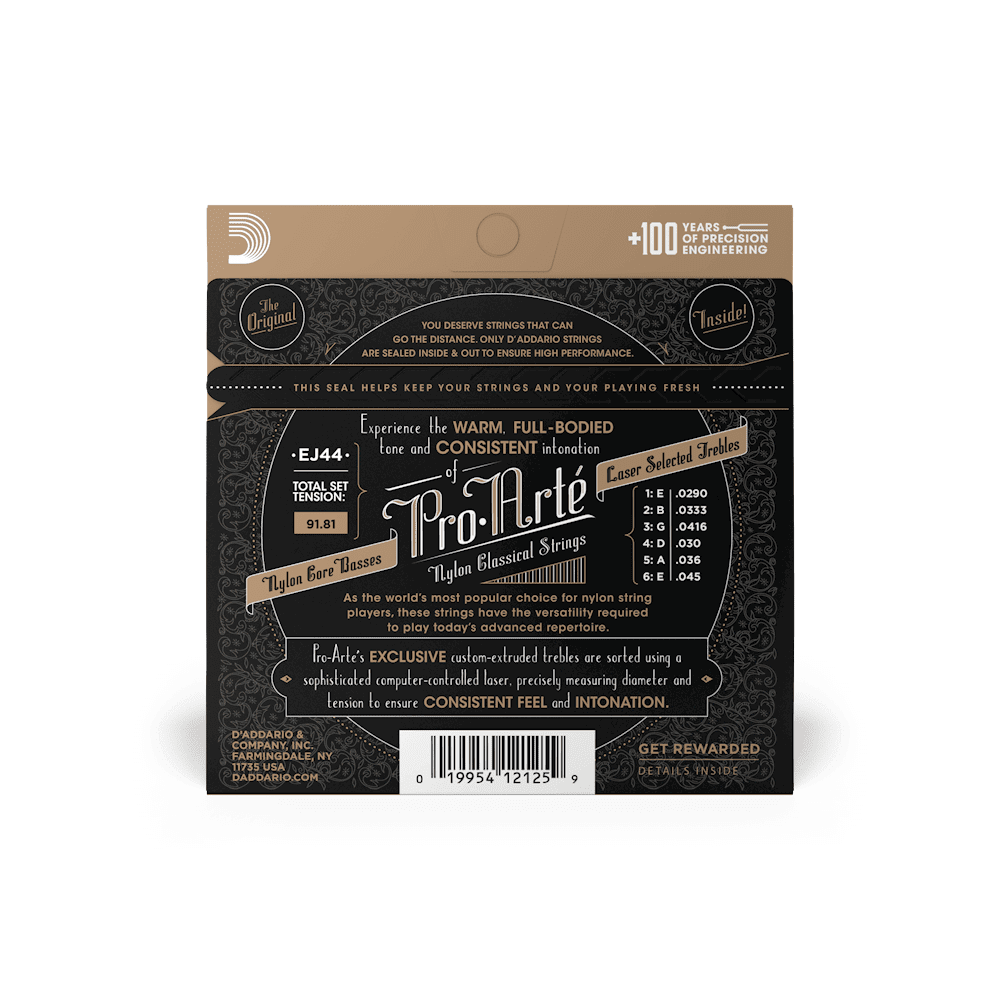 D'Addario EJ44 Pro-Arte Silver-Plated Classical Guitar Strings - Extra Hard Tension