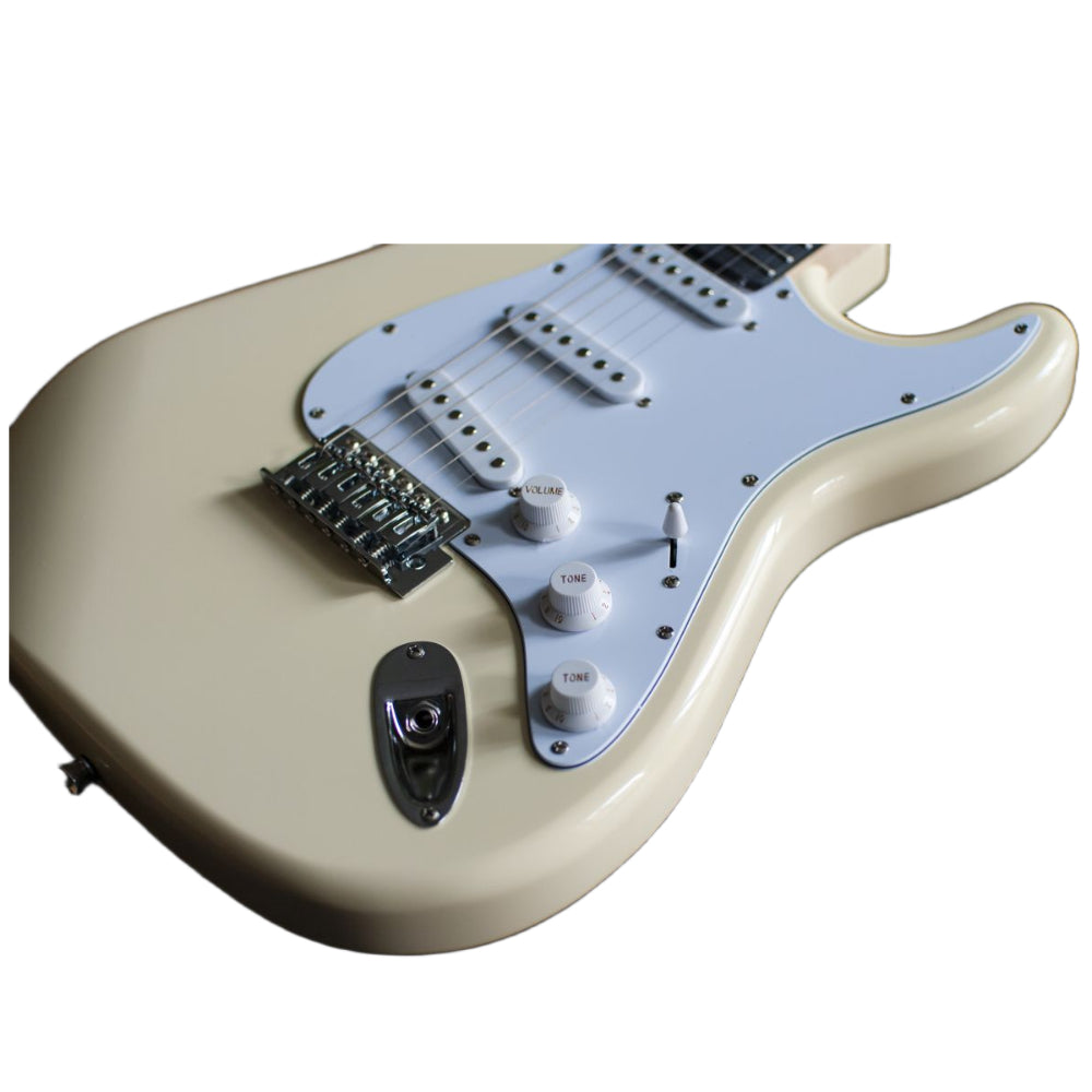 Pearl River GST10-IV Electric Guitar - Ivory Gloss - Included: Gig Bag - Strap - Cable - Set Of Strings Pearl River GST10-IV Electric Guitar - Ivory Gloss - Included: Gig Bag - Strap - Cable - Set Of Strings