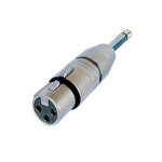 Neutrik NA2FP 3 pole XLR Female – Mono 1/4" plug Adapter