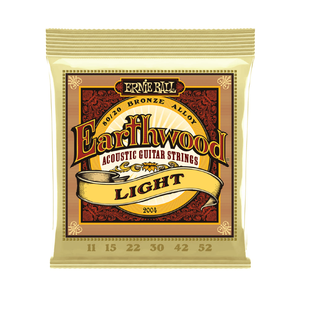 Ernie Ball 2004 Earthwood 80/20 Bronze Alloy Light Acoustic Strings - Gauge 11-52