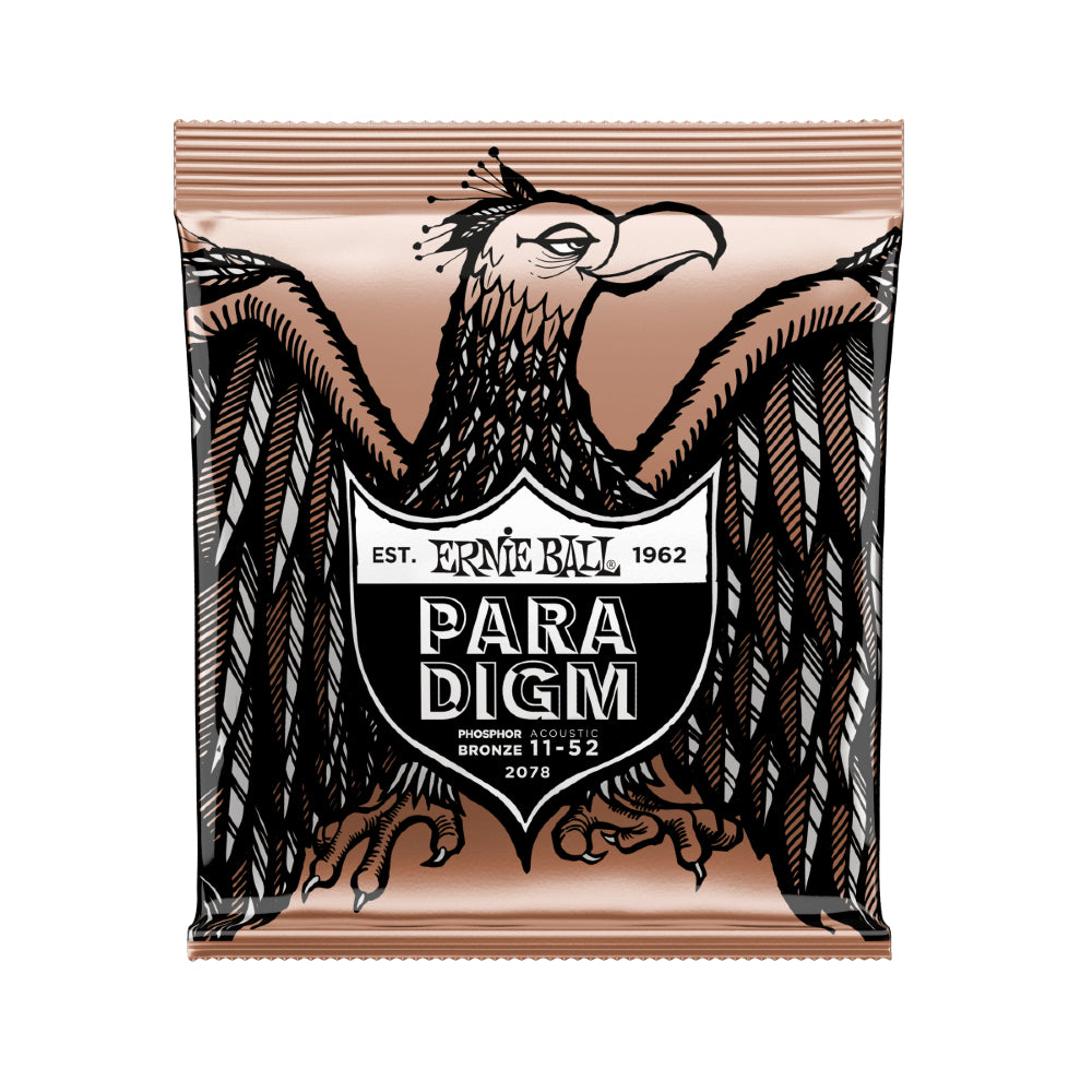 Ernie Ball 2078 Paradigm Phosphor Bronze Light Acoustic Guitar Strings - Gauge 11-52