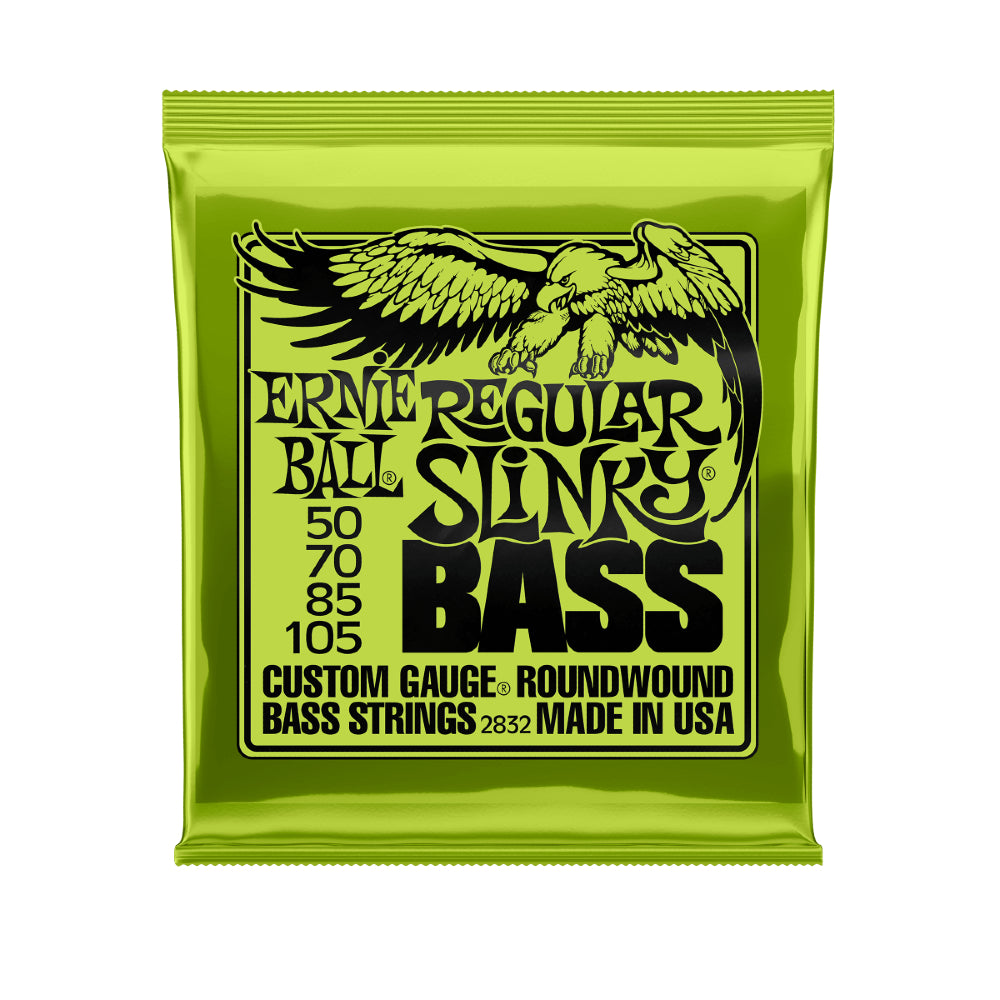 Ernie Ball 2832 Regular Slinky Nickel Wound 4 String Electric Bass Guitar Strings - Gauge 50-105
