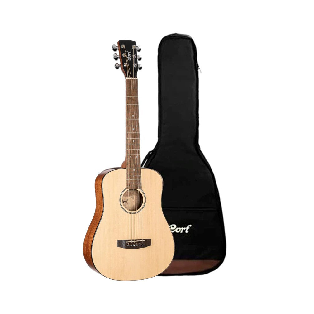 Cort ADMINI-OP 3/4 Size 34" Inch Mini Body Acoustic Dreadnought Guitar - includes gig bag