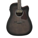 Ibanez AAD70CE-TBN Advanced Acoustic Auditorium Acoustic-Electric Guitar - Transparent Charcoal Burst Low Gloss top, Natural Open Pore back and sides