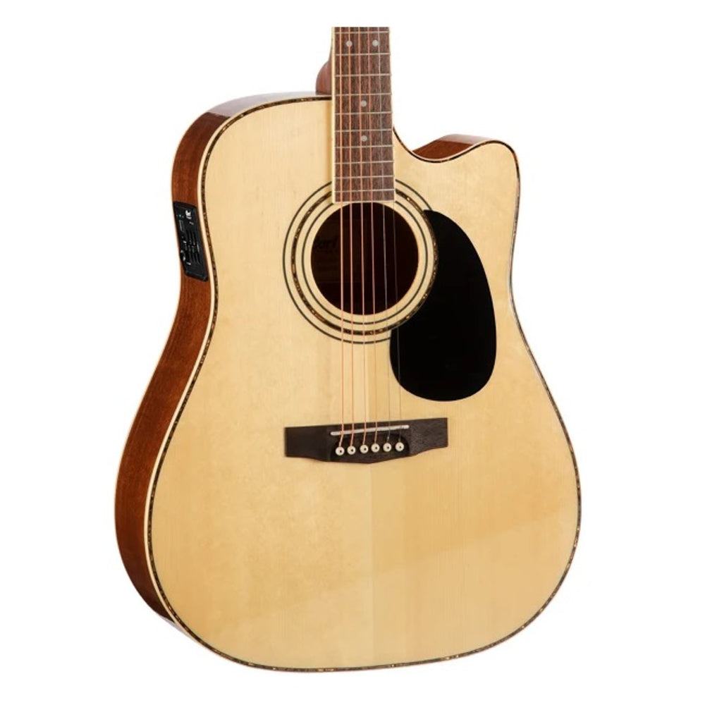 Cort AD880CE-NS Dreadnought Cutaway Semi Acoustic Guitar – Natural Satin