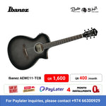 Ibanez AEWC11-TCB Acoustic Electric Guitar - Transparent Charcoal Burst