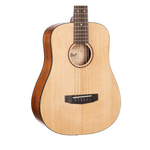 Cort Earth Mini OP 3/4 Sized Dreadnought Acoustic Dreadnought Guitar Open Pore W/ Bag