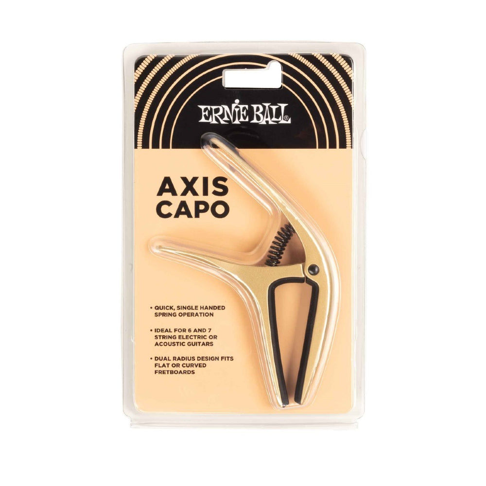 Ernie Ball 9606 Gold Satin Axis Capo Electric and acoustic guitars
