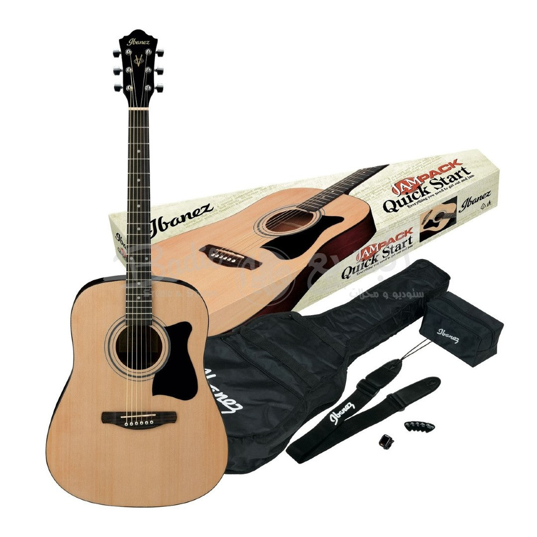 Ibanez V50NJP-OPN Jampack Series Acoustic Guitar Package - Open Pore Natural