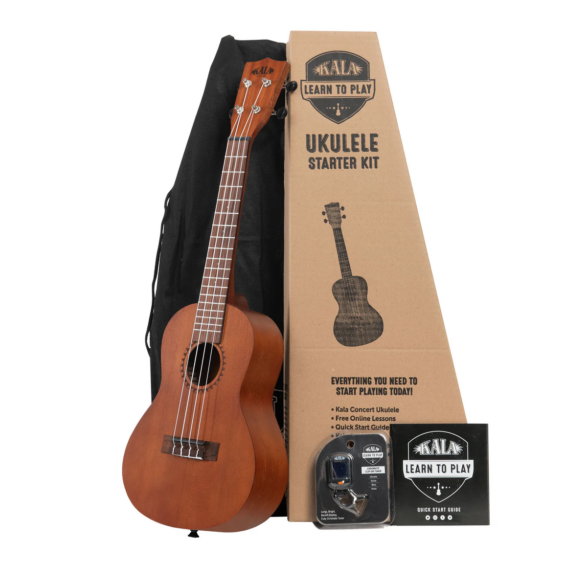 Kala KALALTPC2105 Learn To Play Ukulele Concert Starter Kit