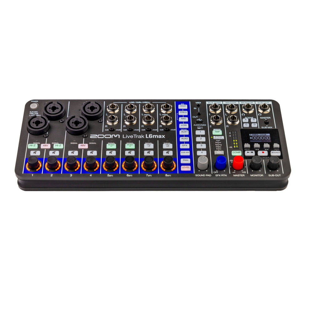 Zoom LiveTrak L6max 12-Channel Portable Digital Mixer and Multitrack Recorder