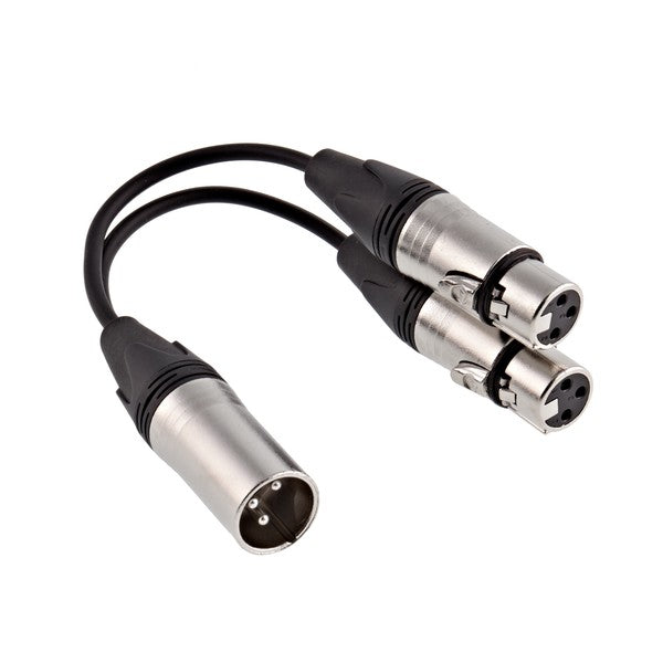 Van Damme V01M2FS/0.5 0.5 Meter Pro Grade Classic XKE 1 pair install Cable With XLR Male to Dual Female Y Cable Signal Splitter
