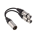 Van Damme V01M2FS/0.5 0.5 Meter Pro Grade Classic XKE 1 pair install Cable With XLR Male to Dual Female Y Cable Signal Splitter